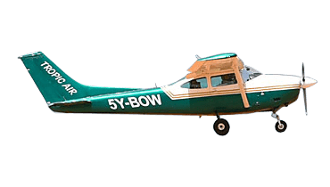 grün weißes Flugzeug