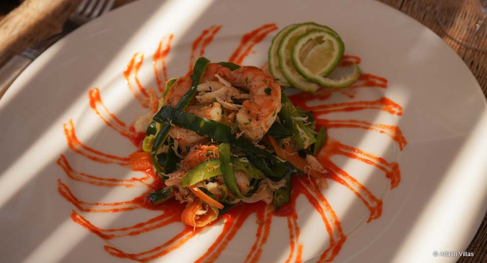 Köstliche Mahlzeiten in Ihrer Alfajiri Garden Villa © Alfajiri Villas